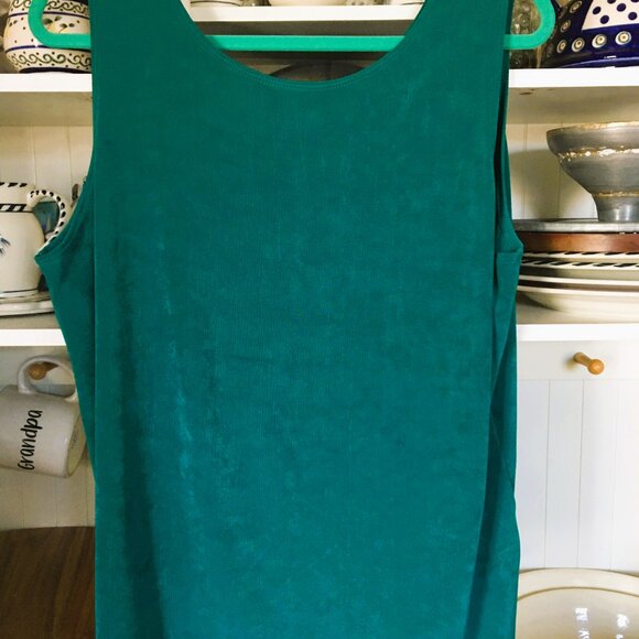 Chicos Travelers Pants & Top Set Sz 16 Teal Green Wrinkle Free NWOT - Picture 2 of 8